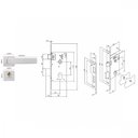 Ver imagem 3 de Fechadura Externa Espelho Aço 40mm MGM Torino Roseta