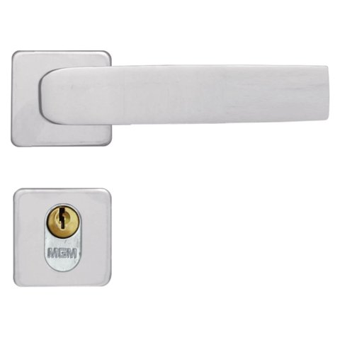 Fechadura Externa Espelho Aço 40mm MGM Torino Roseta