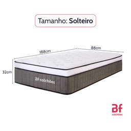 Colchão Solteiro Premium Mola Ensacada com Espuma D33 e Viscoelástica Nasa 88x188x32cm Bf Colchões - 7
