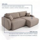 Ver imagem 7 de Sofá Cama Modular Orgânico Retrátil 3 Lugares 210cm Base Madeira Maciça Cancún