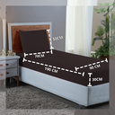 Ver imagem 3 de Roupa de Cama Solteiro 400 Fios 2 Peças Hotel Pousada Macio Acetinado:marrom