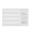 Ver imagem 3 de Cômoda Sapateira Infantil 100% MDF Eloísa 4 Gavetas 1 Porta para Quarto de Bebê Branco Phoenix Baby
