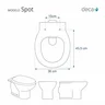 Assento Sanitário Poliéster Spot Branco para vaso Deca 1.6gpf 6lpf - 5