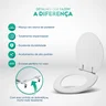 Assento Sanitário Poliéster Spot Branco para vaso Deca 1.6gpf 6lpf - 3