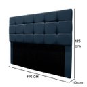 Ver imagem 5 de Cabeceira Cama Box Estofada King 195 Cm Bianca Suede:azul Marinho