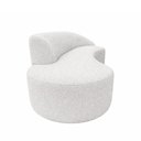Ver imagem 2 de Sofá Curvo 230cm Braço Lado Direito Mavie Bouclé Cinza - Sallar Home