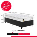 Ver imagem 3 de Cama Box Base Solteiro + Colchão Life D33 Pillow Top 88x188cm - Branco/Preto - e-Shop Casa