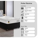 Ver imagem 2 de Cama Box Base Solteiro + Colchão Life D33 Pillow Top 88x188cm - Branco/Preto - e-Shop Casa