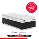 Ver imagem 4 de Cama Box Base Solteiro + Colchão Life D33 Pillow Top 88x188cm - Branco/Preto - e-Shop Casa