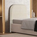 Ver imagem 1 de Cabeceira Cama Box Solteiro 100cm Orgânica Lanna W01 Linho Palha - Lyam Decor