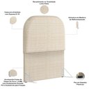 Ver imagem 4 de Cabeceira Cama Box Solteiro 100cm Orgânica Lanna W01 Linho Palha - Lyam Decor