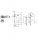 Ver imagem 3 de Fechadura Externa Espelho Aço 40mm MGM Torino Roseta