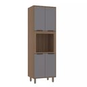Ver imagem 1 de Torre Cozinha C/ Nicho Microondas / Forno 70 - Módulo Cozinha Aspen - Luciane 0416:vanilla / Cinza P