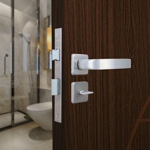 Fechadura Banheiro Roseta Aço 40mm MGM Torino Roseta