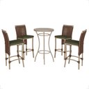 Ver imagem 1 de Mesa Bistro e 4 Banquetas Roma Fendi Corda Náutica 12 Trama Original