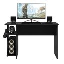 Ver imagem 3 de Escrivaninha Mesa Escritório e Gamer com Suporte para Cpu 114cm Preto Fosco