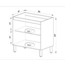 Ver imagem 4 de Armário de Cozinha 80 Cm 2 Portas 1 Prateleira Quiditá Fumê