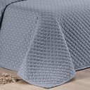 Ver imagem 4 de Kit Cobre Leito Colcha Vênus Casal Dupla Face Micropercal 200 Fios Liso 3 Peças - Cinza Casa Scarpa
