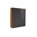 Ver imagem 3 de Guarda-Roupa Solteiro 4 Portas 2 Gavetas MDF Dinamarca
