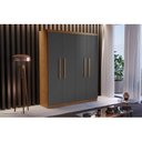 Ver imagem 1 de Guarda-Roupa Solteiro 4 Portas 2 Gavetas MDF Dinamarca