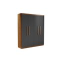 Ver imagem 3 de Guarda-Roupa Solteiro 4 Portas 2 Gavetas MDF Dinamarca