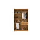 Ver imagem 2 de Guarda-Roupa Solteiro 4 Portas 2 Gavetas MDF Dinamarca