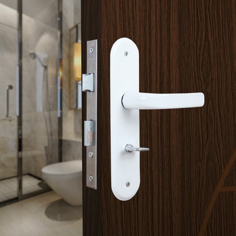 Fechadura Interna Espelho Aço Branca 40mm Stilo