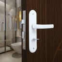 Ver imagem 2 de Fechadura Interna Espelho Aço Branca 40mm Stilo