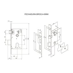 Fechadura Interna Espelho Aço Branca 40mm Stilo - 7