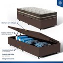 Ver imagem 5 de Cama Box Baú com Colchão de Classic Molas Solteiro 78cm