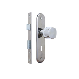 Fechadura 40mm Stilo Bola Alavanca Aço MGM Cromada - 4