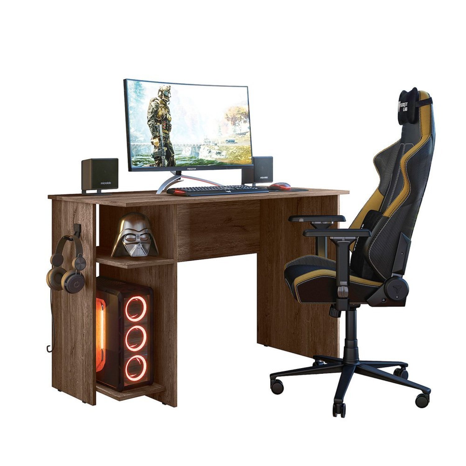 Mesa para Escritório e Gamer com Suporte para CPU Qmovi - 2