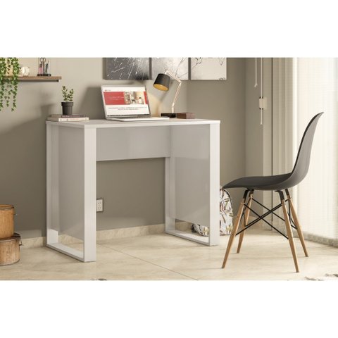 Mesa Escrivaninha p/ Computador Morada 90x53 - Escritório Home Office - Demobile 29500:Branco