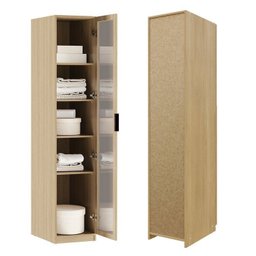 Guarda-roupa Modular 40cm 1 Porta Reflecta com Prateleiras Jade Cabecasa Madeiramadeira - 6
