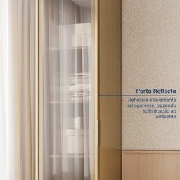 Guarda-roupa Modular 40cm 1 Porta Reflecta com Prateleiras Jade Cabecasa Madeiramadeira - 10