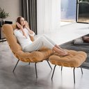Ver imagem 6 de Kit 2 Poltronas Decorativas Costela L02 Bouclê Mostarda - Lyam Decor