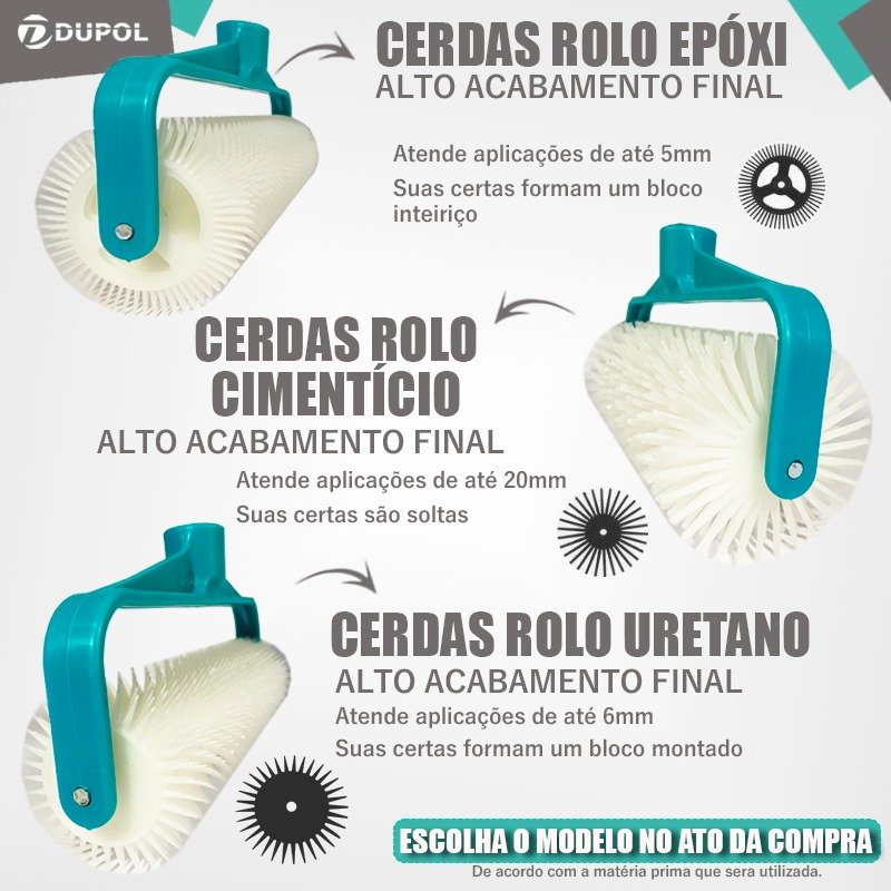 Rolo Fura Bolhas 30 cm (Novo suporte Plástico) - CIMENTÍCIO/ARGAMASSA AUTONIVELANTE - DUPOL - 3