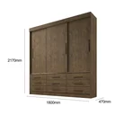 Ver imagem 4 de Guarda-Roupa Casal 3 Portas 9 Gavetas Luana Sallêto Móveis