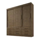 Ver imagem 3 de Guarda-Roupa Casal 3 Portas 9 Gavetas Luana Sallêto Móveis