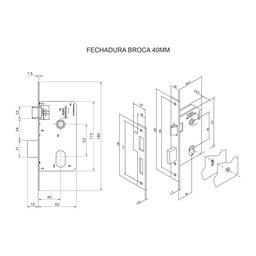 Fechadura Para Area Interna Stilo Bola Espelho Aluminio 40mm MGM - 3