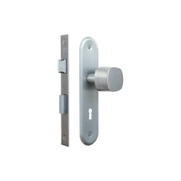 Fechadura Para Area Interna Stilo Bola Espelho Aluminio 40mm MGM - 2