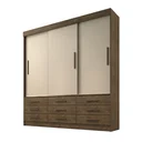 Ver imagem 3 de Guarda-Roupa Casal 3 Portas 9 Gavetas Luana Sallêto Móveis