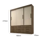 Ver imagem 4 de Guarda-Roupa Casal 3 Portas 9 Gavetas Luana Sallêto Móveis
