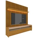Ver imagem 1 de Rack Sublime com Painel Requinte 1.8 Naturale com Off White - Gelius Móveis
