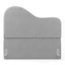 Ver imagem 3 de Cabeceira Orgânica Cama Box Queen Size Sea 160cm com Frame Veludo Cinza Claro - Desk Design