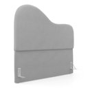 Ver imagem 1 de Cabeceira Orgânica Cama Box Queen Size Sea 160cm com Frame Veludo Cinza Claro - Desk Design
