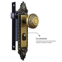 Ver mais imagens de Fechadura Interna Espelho Aço 40mm Mgm Colonial