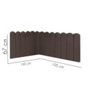 Ver imagem 3 de Cabeceira Painel Cama Casal Box Nuvem Suede Sandy 140 cm:Marrom
