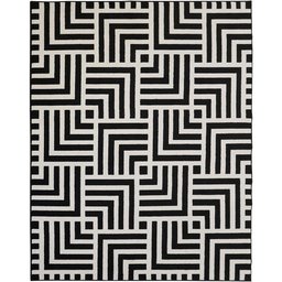 Tapete para Sala Black White Geometric 1,50x2,00 São Carlos - 1