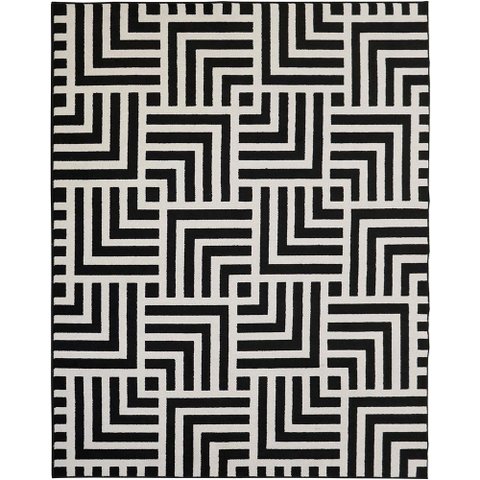 Tapete para Sala Black White Geometric 1,50x2,00 São Carlos
